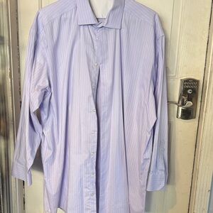 Elegant Lavender Striped Dress Shirt